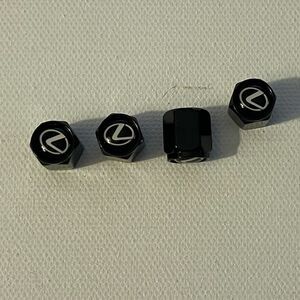 Lexus logo valve Stem caps in Black set of 4. NWT